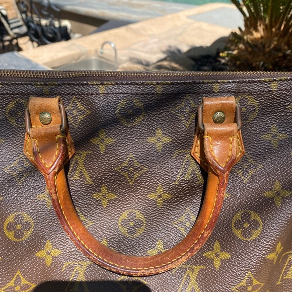Authentic monogram Louis Vuitton speedy 30 tote bag perfect patina size bag - Picture 4 of 12